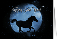 Horse Happy New Year, Blessed and Bright New Year card