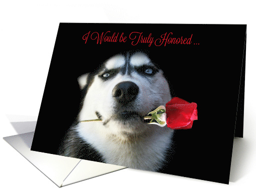 Cute Dog Will You Be My Bridesmaid, Darling Bridesmaid Invitation card