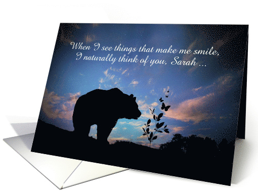 Cute Personalized Thinking of You, Cute Bear and... (1535002)