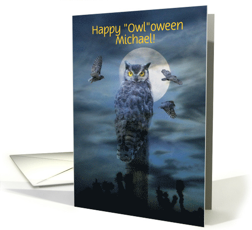 Custom Name Happy Haloween Owl, Hope it's A Hoot Any Name... (1535350)