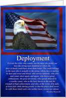 Good Bye for Military Deployment, Patriotic being Deployed card