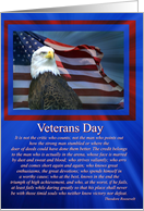 Veterans Day Patriotic Thank You for Serving Eagle and Flag card