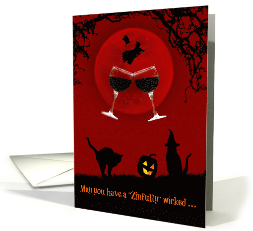 Wine Happy Halloween, Zinfandel, Humorous Happy Halloween... (1540300)