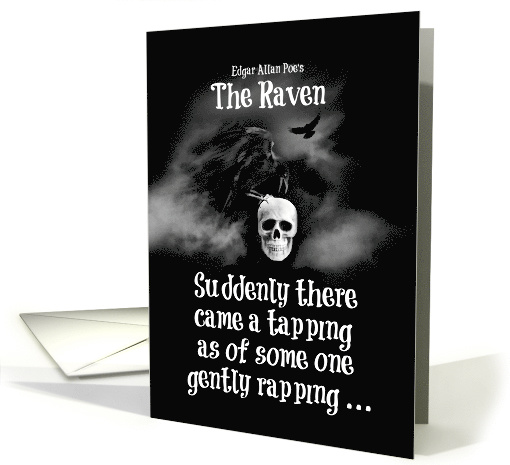 Gothic Edgar Allan Poe's The Raven, Fun and Mysterious Halloween card