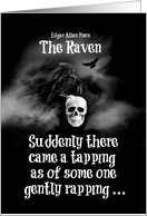 Gothic Edgar Allan Poe’s The Raven, Fun and Mysterious Halloween card