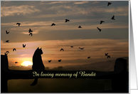 Custom Name Cat Sympathy, Loss of Cat, Cat Memorial Tribute card