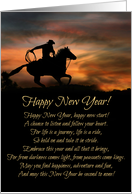 Cowboy Country Western Happy New Year card