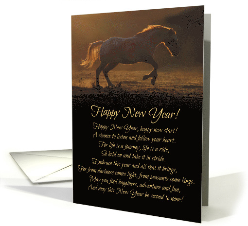 Horse in Light Happy New Year, Country New Year card (1552476)