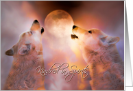 Kindred Spirits, Soul Mate Two Wolves Happy Valentine’s Day card