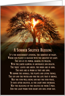 Summer Solstice Blessings Card, Oak Tree Midsummer’s Evening card