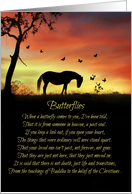 Spiritual Sympathy with Horse, Butterflies and Poem card