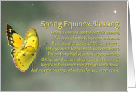 Butterfly Spring Equinox Blessings, Pagan Holiday, Ostara card