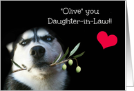 Daughter in Law Happy Mother’s Day, Cute and Sweet Husky Dog card