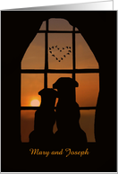 You and Me, I Love You, Romance, Cute I Love You Two Dogs, Custom card