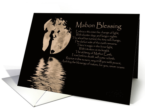 Mabon Blessings Autumn Equinox Moon and Poem card (1560802)