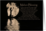 Mabon Blessings Autumn Equinox Moon and Poem card