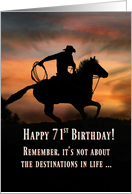 Country Western Cowboy Happy 71st Birthday card