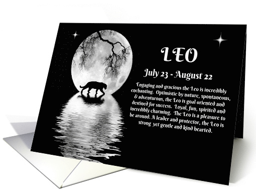 Zodiac Sign of Leo July and August Birthday card (1564426)