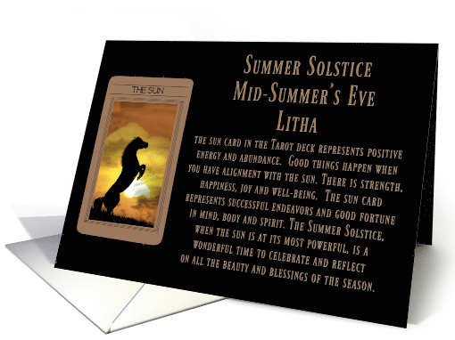 Summer Solstice, Mid-Summer's Eve, Litha Tarot Spread One card