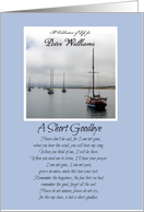 Sailboats Celebration of Life with Spiritual Poem and Custom Name card