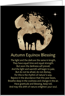 Autumn Equinox Blessing Horse and Full Moon, Beautiful Mabon card