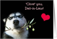 Fun I Love You Father In Law Happy Birthday with Cute Dog card