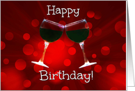 Wine Happy Birthday Cheers card