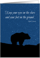Wildlife Bear Famous Quote Theodore Roosevelt Graduation card