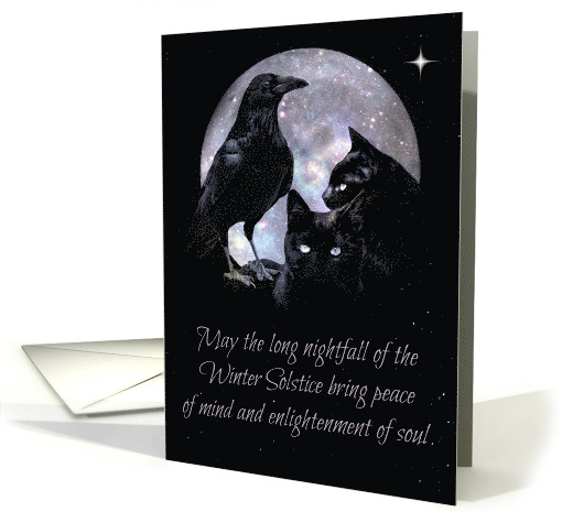 Wicca Pagan Inspired Winter Solstice with Black Cats... (1573728)