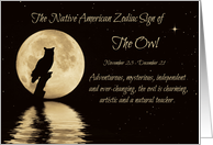 The Native American Zodaic Sign of the Owl card