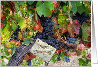 Autumn Vineyard Happy Thanksgiving card