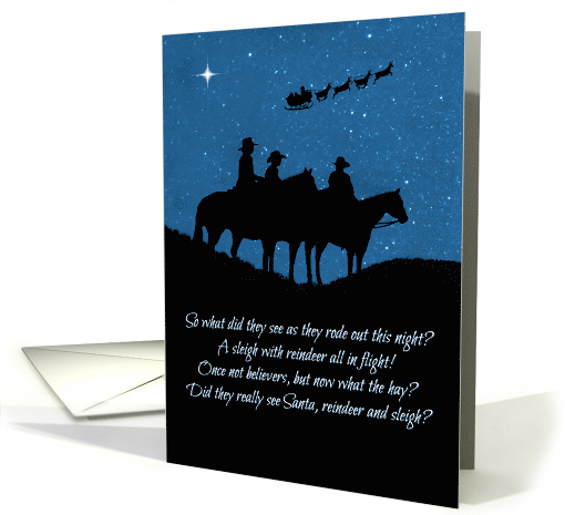 Country Western Cowboys Merry Christmas card (1580236)