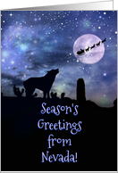 Nevada Season’s Greetings Christmas Holiday Southwestern Themed card