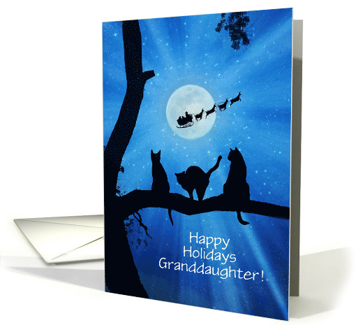 Custom Happy Holidays with Cats and Santa card (1580522)