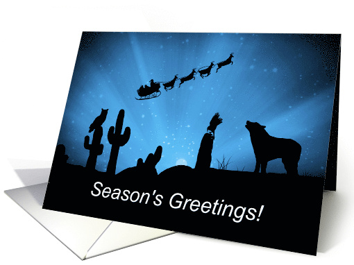 Southwestern Season's Greetings with Cactus, Coyote, Owl... (1591762)