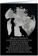 Dog, Girl and Moon Spiritual Sympathy card