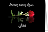 Sympathy for Loss of Sister Rose card