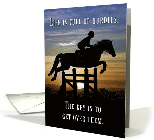Horse and Rider Encouragement Inspiration Hang in There card (1593954)