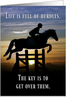 Horse and Rider Encouragement Inspiration Hang in There card