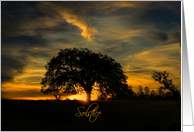 Oak Tree Sunset Summer Solstice Longest Day of the Year card
