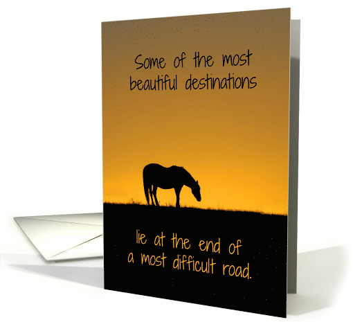 Horse Encouragement Inspiration Don't Give Up. card (1597846)