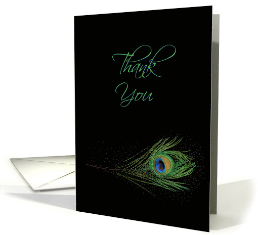 Thank You with Peacock Feather card (1599290)