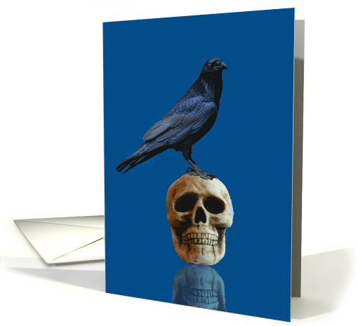 Halloween Raven and Skull Gothic card (1599374)