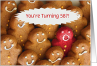 Cute Hot Cookie 58th Birthday card