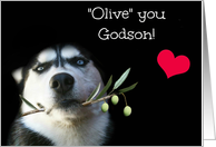 Cute and Fun Godson Happy Birthday, I Love You Godson card