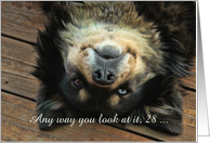 Customizable Cute Aussie Dog Happy 28th card