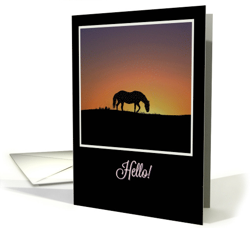 Horse Hello You are in my Thoughts card (1606374)
