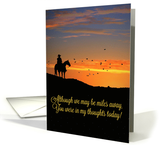 Country Western Cowboy You Are in My Thoughts card (1607320)