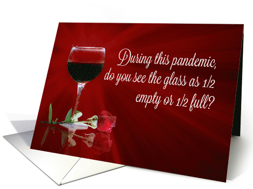 Wine Humor Pandemic Corona Virus Encouragement card (1608180)