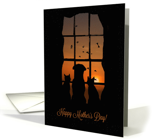 Happy Mother's Day 2 Cats and Dog card (1614286)